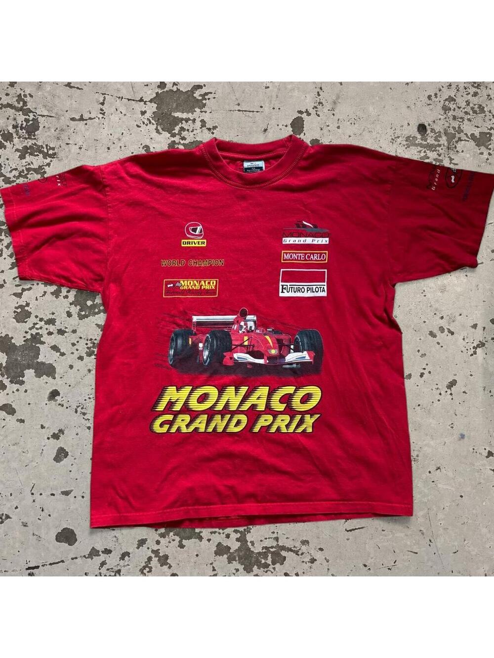 Beautiful vintage 1990s Ferrari Monaco Grand Prix 'MONACO GRAND PRIX graphic tee